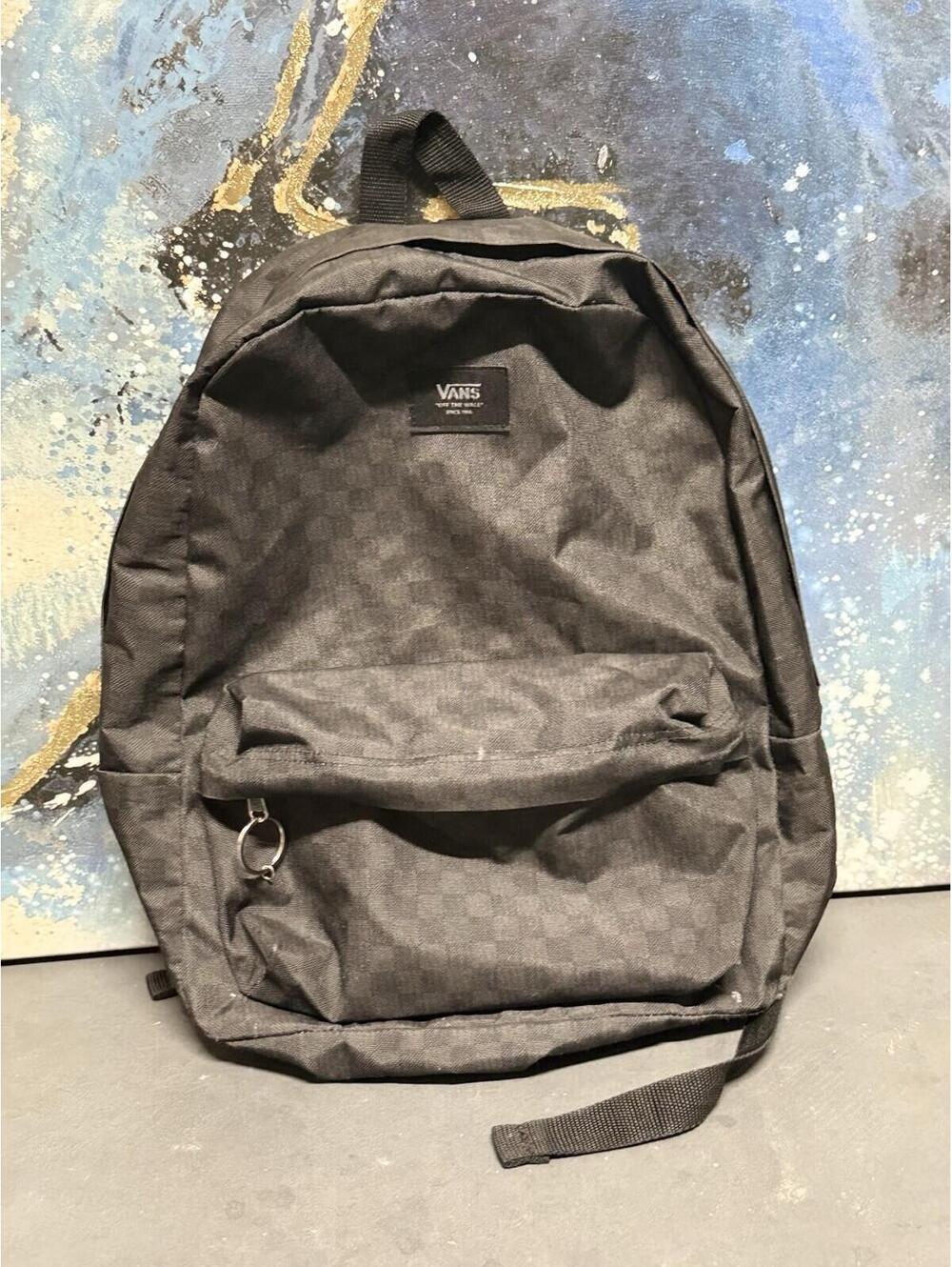 Vans Off The Wall Black Backpack Classic School Bag Skate Travel Casual